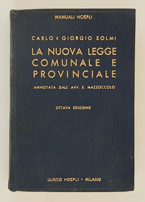 La nuova legge Comunale e Provinciale