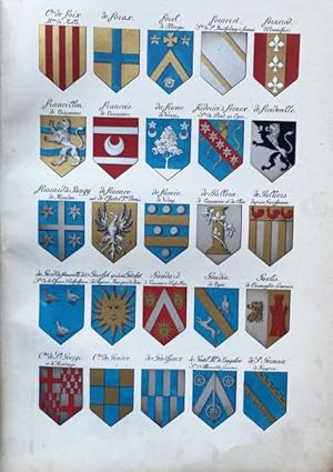 Image du vendeur pour Armorial historique du Canton de Vaud. Contenant les Armoires des vques de Lausanne, des Baillis de Vaud sous la Maison de Savoie, des Villes, des anciencs Seigneurs fodaux et d'un grand Nombre de Familles Vaudoises actuellement existantes. Mit lithogr. Titelblatt und 23 chromolithographierten Tafeln. mis en vente par Treptower Buecherkabinett Inh. Schultz Volha