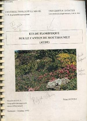 Bild des Verkufers fr Mmoire de D.E.A. : Etude floristique sur le canton de Mouthoumet (Aude) zum Verkauf von Le-Livre