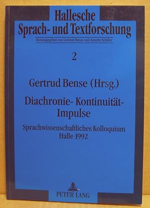 Immagine del venditore per Diachronie - Kontinuitt - Impulse. Sprachwissenschaftliches Kolloquium Halle 1992. (Hallesche Sprach- und Textforschung, Band 2) venduto da Nicoline Thieme