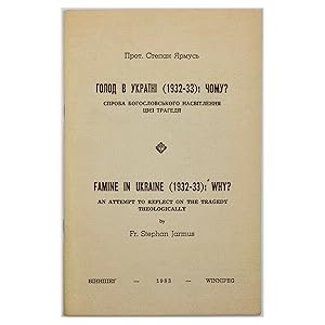 Seller image for The 50th Anniversary of the Artificial Famine in Ukraine, 1932-1933 ; An Attempt to Reflect on the Tragedy Theologically for sale by Black's Fine Books & Manuscripts