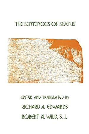 Image du vendeur pour Sentences of Sextus mis en vente par GreatBookPrices