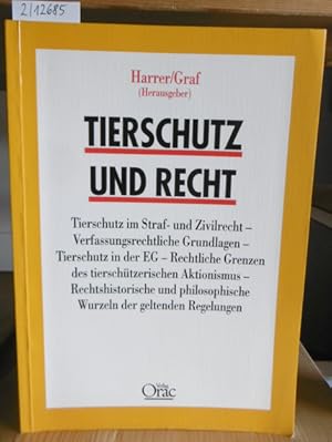 Bild des Verkufers fr Tierschutz und Recht. zum Verkauf von Versandantiquariat Trffelschwein