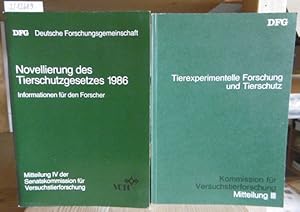 Bild des Verkufers fr Novellierung des Tierschutzgesetzes 1986. Informationen fr den Forscher. Mitteilung IV der Senatskommission fr Versuchstierforschung. zum Verkauf von Versandantiquariat Trffelschwein