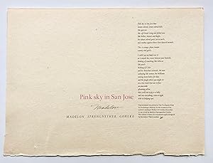 Imagen del vendedor de Pink Sky in San Jose a la venta por George Ong Books