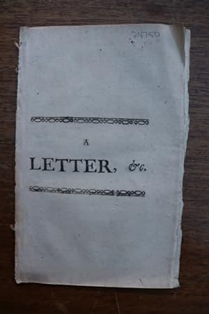 Imagen del vendedor de A letter to the Reverend Mr. James Grant at his chapel in Skinners-Close. Edinb. a la venta por Spike Hughes Rare Books ABA
