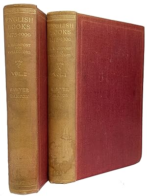 Bild des Verkufers fr English Books 1475-1900. A Signpost for Collectors. Volume I: Caxton to Johnson. Volume II: Gray to Kipling zum Verkauf von J. Patrick McGahern Books Inc. (ABAC)