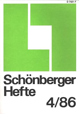 Seller image for Schnberger Hefte 16. Jahrgang Heft 4/1986 Religionspdagogisches Studienzentrum der Evangelischen Kirche in Hessen und Nassau for sale by Versandantiquariat Nussbaum