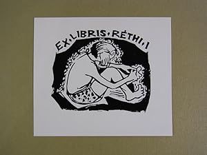 Bild des Verkufers fr Exlibris fr Rethi I. Motiv: Mdchen. Linolschnitt zum Verkauf von Antiquariat Weber