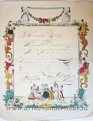 [Kermis Brief / Fair Wish Card, 1856] B. de Goede. Beemster. Fair Wish card, dated 1856, 1 p.