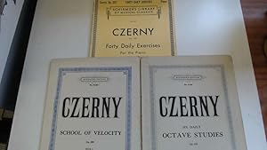 Seller image for Forty Daily Exercises,School of Velocity Book 1 and Six Daily Octave Studies for Piano. for sale by Goldstone Rare Books