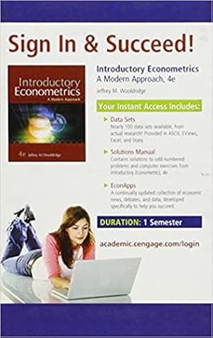 Bild des Verkufers fr Introductory Econometrics: A Modern Approach, 4th Edition zum Verkauf von Bulk Book Warehouse