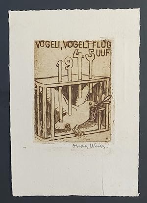 Bild des Verkufers fr Neujahrsgrsse 1945. Radierung. Unten rechts in Bleistift signiert. zum Verkauf von Biblion Antiquariat