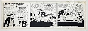 Fred Lasswell Barney Google and Snuffy Smith Daily Comic Strip Original Art Dated 5-2-49