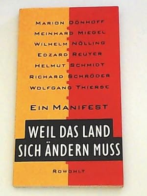 Seller image for Ein Manifest. Weil das Land sich ndern muss for sale by Leserstrahl  (Preise inkl. MwSt.)