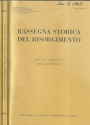 Bild des Verkufers fr Rassegna storica del risorgimento anno 2008 Fascicolo II, III zum Verkauf von Biblioteca di Babele