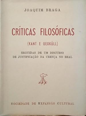 Bild des Verkufers fr CRTICAS FILOSFICAS, (KANT E UEXKLL). zum Verkauf von Livraria Castro e Silva