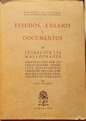 Seller image for �TUDES SUR LES MALLOPHAGES. for sale by Livraria Castro e Silva