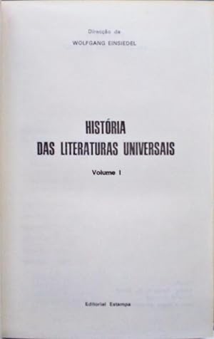 Bild des Verkufers fr HISTRIA DAS LITERATURAS UNIVERSAIS. [6 VOLS.] zum Verkauf von Livraria Castro e Silva