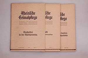RHEINISCHE HEIMATPFLEGE. Zeitschrift für Museumswesen, Denkmalpflege, Archivberatung Volkstum, Na...