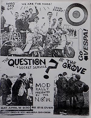 The Question and Secret Service at the Grove. Mod Rally Presented by The N.O.W. Mod Show Flier