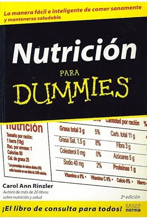Bild des Verkufers fr Nutricin Para Dummies (Spanish Edition) zum Verkauf von Von Kickblanc