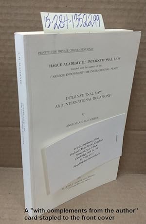 Immagine del venditore per International Law and International Relations venduto da Second Story Books, ABAA