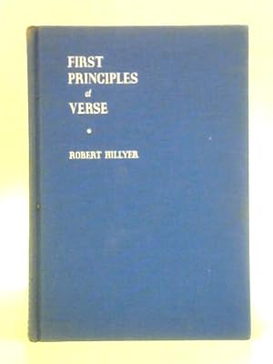 Seller image for First Principles of Verse for sale by World of Rare Books