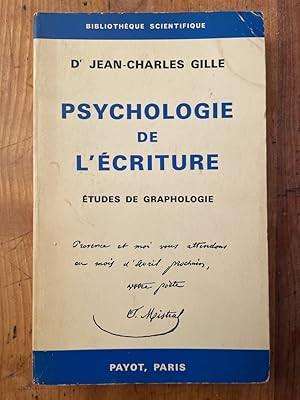 Image du vendeur pour Psychologie de l'criture, Etudes de graphologie mis en vente par Librairie des Possibles