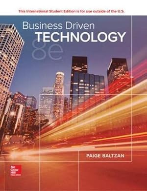 Business Driven Technology 8th International Edition (9781259924927)