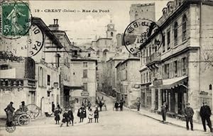 Ansichtskarte / Postkarte Crest Drôme, Rue du Pont