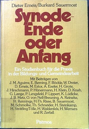 Bild des Verkufers fr Synode, Ende oder Anfang?. zum Verkauf von books4less (Versandantiquariat Petra Gros GmbH & Co. KG)