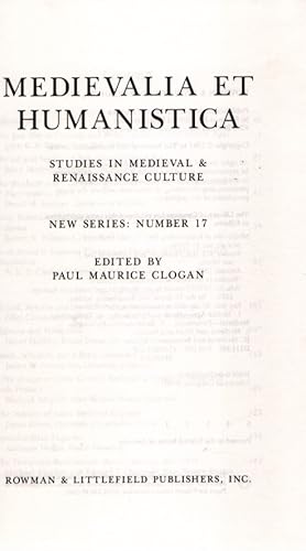 Seller image for Medievalia et Humanistica, No.17: Studies in Medieval and Renaissance Culture (MEDIEVALIA ET HUMANISTICA NEW SERIES) for sale by Fundus-Online GbR Borkert Schwarz Zerfa