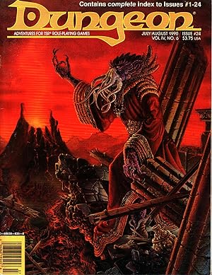 Immagine del venditore per Dungeon Magazine : Adventures for TSR Role-Playing Games : July/August 1990 : Issue #24 : Vol IV, No. 6 venduto da Moraine Books