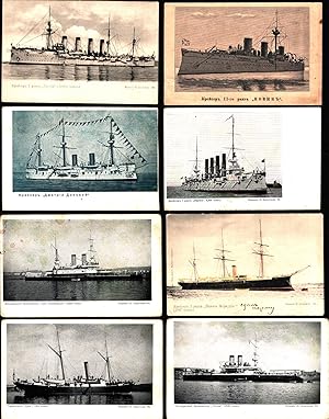 Lot of 8 Russian Postcards of ships