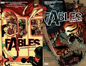 Lot of five Fables trade paperbacks, #1-3, #10, #15