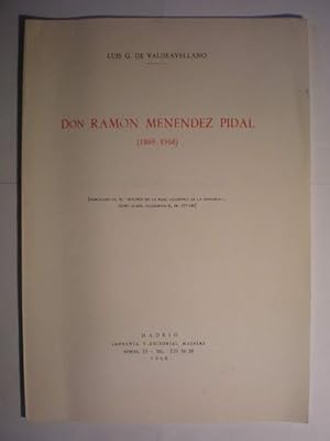 Seller image for Don Ramn Menndez Pidal (1869-1968) for sale by Librera Antonio Azorn