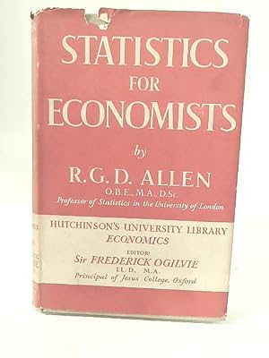 Bild des Verkufers fr Statistics for Economics zum Verkauf von World of Rare Books