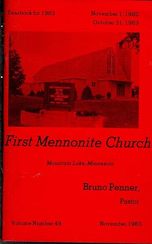 Immagine del venditore per Yearbook of the First Mennonite Church, Mountain Lake, Minnesota: Volume 49 venduto da Dorley House Books, Inc.