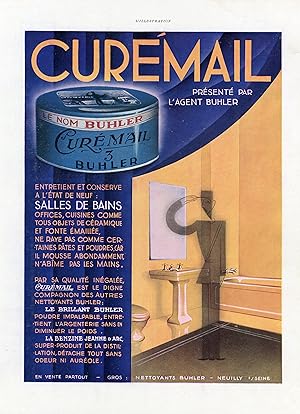 "CURÉMAIL" Annonce originale entoilée / L'ILLUSTRATION années 30