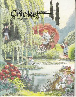 Seller image for CRICKET Magazine June 1992 Volume 19 No. 10: Monet?s Garden by Barbara Bruno Cover for sale by Never Too Many Books