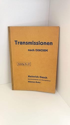 Transmissionen nach DINORM (DIN-Norm). Katalog Nr. 65.