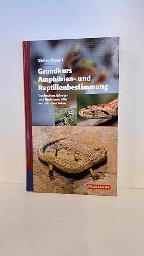 Seller image for Grundkurs Amphibien- und Reptilienbestimmung Beobachten, Erfassen und Bestimmen aller europischen Arten / Dieter Glandt for sale by Antiquariat Bcherwurm