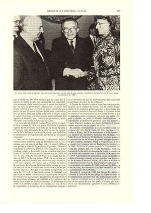 Seller image for LAMINA ESPASA 38708: Sofia Loren y Giulio Andreotti en una cena de gala en 1989 for sale by EL BOLETIN