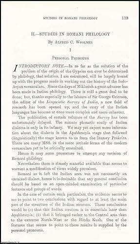 Image du vendeur pour Personal Pronouns : Studies in Romani Philology. An uncommon original article from the Journal of the Gypsy Lore Society, 1915. mis en vente par Cosmo Books