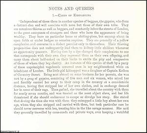 Imagen del vendedor de Cases of Kidnapping. An uncommon original article from the Journal of the Gypsy Lore Society, 1912. a la venta por Cosmo Books