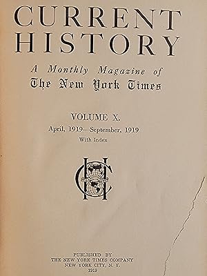 Current History Volume X April,1919 - September, 1919