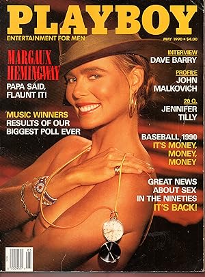 Seller image for Playboy Magazine 1990 - Centerfold Miss May Tina Bockrath, Margaux Hemingway on cover for sale by Warren Hahn