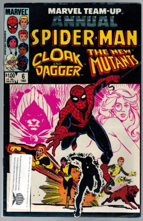 Marvel Team-Up Annual /Spider-Man /Cloak and Dagger / The New Mutants #6. 1983. The Hunters and t...