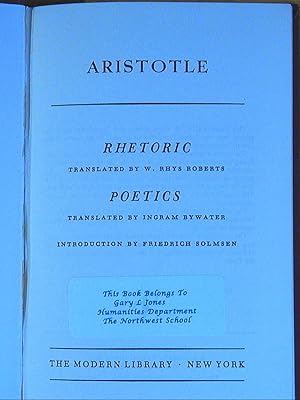 Rhetoric; Poetics;